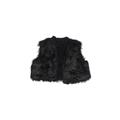 Revolution Faux Fur Vest: Black Print Jackets & Outerwear - Kids Girl's Size X-Large