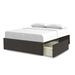 Republic Design House Low Profile Storage Platform Bed Upholstered/Metal/Polyester in Gray | 60 H x 78 W x 83 D in | Wayfair 50552-SC-XL