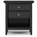 Lark Manor™ Varonique 2 - Drawer Solid Wood Nightstand Wood in Black | 26 H x 24 W x 16 D in | Wayfair 6B5459D79E224F65AE306D6B7AC062D9