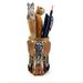 House of Hampton® Dealva Elephant Head Pen Holder Plastic in Brown/Gray/Yellow | 4 H x 2 W x 3.5 D in | Wayfair 29D561FCEDA7450BBEFE600A1517E706