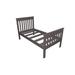 Red Barrel Studio® Solid Wood Panel Bed Wood in Gray/White | 47 H x 44 W x 85 D in | Wayfair 4050427E00864393A1C80BFFDE712540