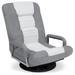 Trule Reclining Ergonomic Swiveling Floor Game Chair in Gray/White | 30 H x 22.5 W x 22 D in | Wayfair 66F36E3D2E334AE69E6220B25DAF8369