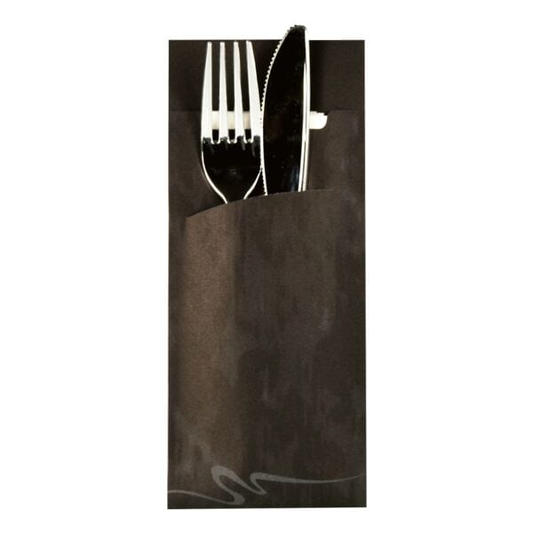 Papstar 520 Bestecktaschen schwarz, 8.5 cm Image