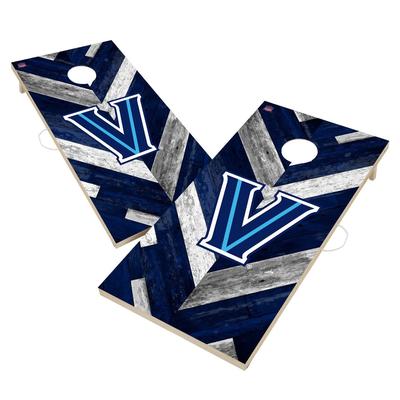 Villanova University Wildcats Cornhole Board Set - Herringbone Design