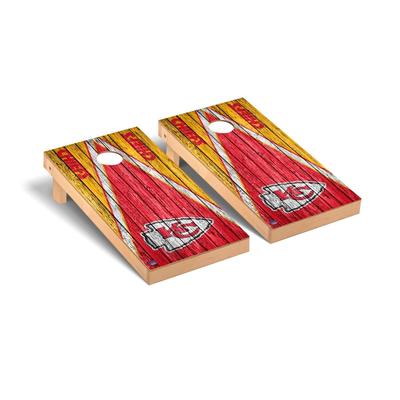 Kansas City Chiefs NFL Football Triangle Cornhole Board Set