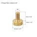 2Pcs Brass Knurled Thumb Screws, M5x10mm Flat Grip Bolt Knobs Fasteners - Brass Tone