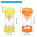 5，15 Min Sand Timer,2pcs Hexagon with Cover,Count Down Sand Clock Yellow,Orange - Yellow, Orange