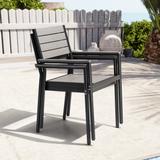 Outdoor Dining Chairs Modern Aluminum Stackable Chairs for Patio - See Picture