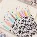 Ruanlalo Gel Pens 10Pcs 0.38mm Gel Pens Comfortable Grip Portable Evenly Ink Creative Smooth Writing Multicolor Cow Design Signature Pens Office Supplies