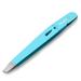 MR.GREEN Eyebrows Tweezers Colorful Beauty Fine Hairs Puller Makeup Tools Stainless Steel Slanted Eye Brow Clips Removal (Blue)