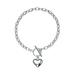 Beautiful Heart Charm Bracelet 925 Silver Women Girls Jewelry-Gift Sterling H9H3