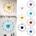 20 Inch DIY Digital Wall Clock 3D Effect Wall Clock Modern Design Round Style Number Acrylic Wall Clock Stickers For DIY Home Living Room Decors