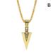 Men s Jewelry Black Gold Silver Color Arrow Head Pendants Jewelry Necklace A3J6