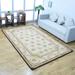 RUGSOTIC CARPETS HAND TUFTED WOOL ECO-FRIENDLY AREA RUGS - 6 x9 Rectangle Cream Modern Contemporary Design High Pile Thick Handmade Anti Skid Area Rugs for Living Room Bed Room (K00512)