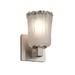 Justice Design Group Veneto Luce 8 Inch Wall Sconce - GLA-8921-16-AMBR-MBLK