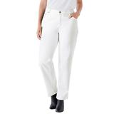 Plus Size Women's Crop Wide-Leg Jean by Soft Focus in White (Size 22 W)