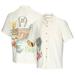 Men's Tommy Bahama Cream Navy Midshipmen Paradise Fly Ball Camp Button-Up Shirt