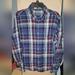 American Eagle Outfitters Shirts | American Eagle Ae Classic Fit Flannel Shirt Blue Red Plaid Warm Comfy Cotton | Color: Blue/Red | Size: L