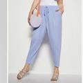 Anthropologie Pants & Jumpsuits | Anthropologie Saturday Sunday Vera Gauzy Pull On Cropped Cotton Lounge Pants S | Color: Blue | Size: S