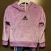 Adidas Matching Sets | Adidas Girls Sz 5 Purple Velour Track Suit Hoodie Set Nwt | Color: Purple | Size: 5g
