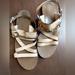 Gucci Shoes | Gucci Juliette Horsebit Strappy Flat Sandal 39 1/2 | Color: Cream/Tan | Size: 39 1/2