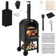 GiantexUK Outdoor Pizza Oven, Wood Fired Pizza Maker with Chimney, Pizza Peel and Stone, Garden Patio BBQ Grill Pizza Cooker for Party Camping