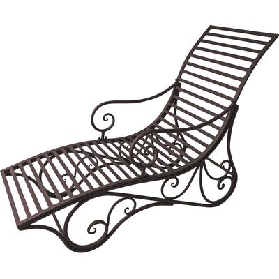Gartenliege GARDEN PLEASURE "Liegebank KUWA", schwarz, Gartenliegen