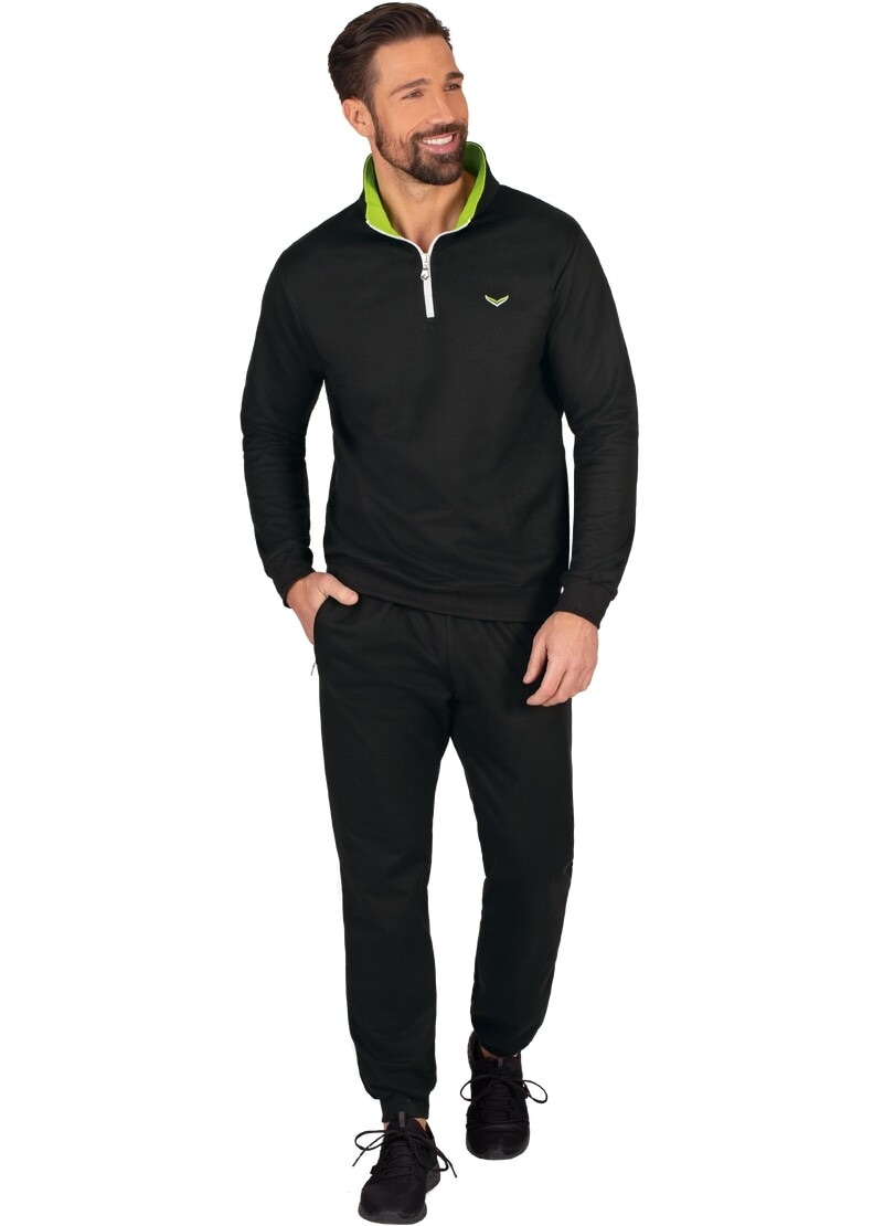 Freizeitanzug TRIGEMA "TRIGEMA Herren Jogginganzug in Sweat-Qualität", Herren, Gr. XL, schwarz, 70% Baumwolle, 30% Polyester, Sportanzüge Image