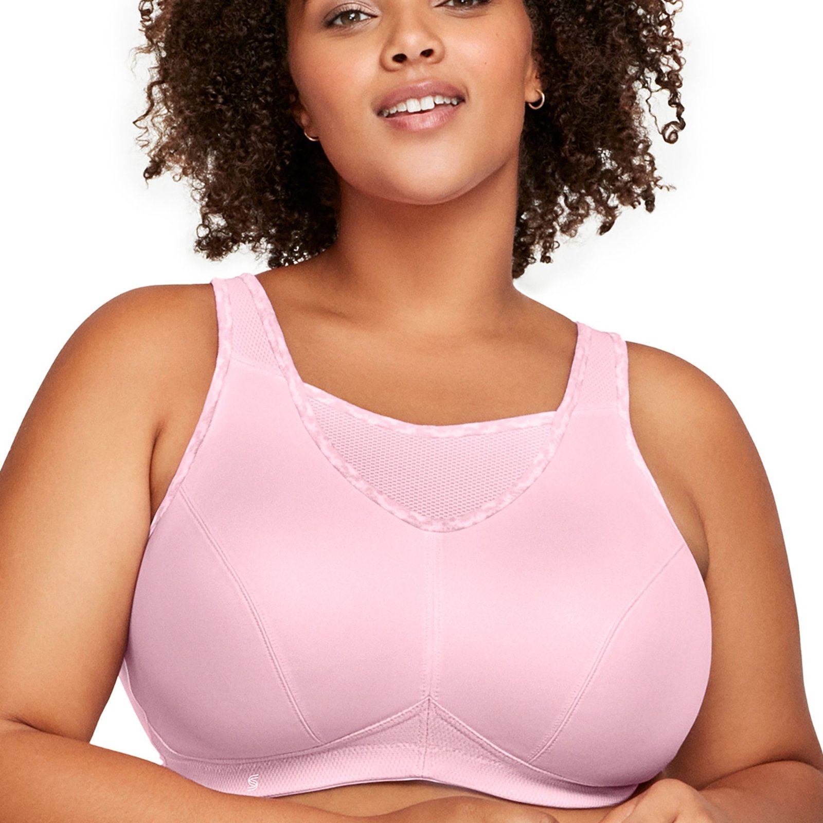 Glamorise No-Bounce Camisole Sports Bra (Size 42-C) Pale Pink, Polyester