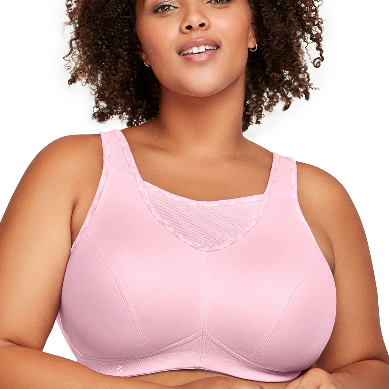 Glamorise No-Bounce Camisole Sports Bra (Size 44-D) Pale Pink, Polyester