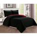 Latitude Run® 2 Piece Bedspread Coverlet Quilted Set w/ Sham Twintwin XL, Burgundygray Microfiber in Black | Twin Quilt + 2 Standard Shams | Wayfair