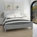 Red Barrel Studio® Ferrick Solid Wood Platform Bed Wood in Brown/White | 39 H x 79 W x 84.6 D in | Wayfair 525786BEA70046549D2F5DAC9E06A64E