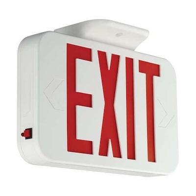 COMPASS CERGB LED Lighted Exit Sign,Blk,Plastic,7-1/5