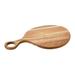 Round Acacia Wood Cutting Board with Handle - 14.5"L x 9.1"W x 0.6"H