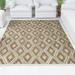 Hand Woven Brown & Ivory High/Low Diamond Jute Rug by Tufty Home