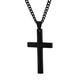 Vintage Cross Pendant Necklace Stainless Steel Necklace Black Chain Pendant Necklace Men Women Necklace (size: 60 Cm Color: Black) E4I7