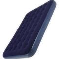 Dark BluePortable Double Blow Up Camping Mattress Inflatable Bed PVC Flocked Airbed Ultralight Waterproof Air Pad for Tent Hiking