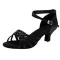 Heels for Women Women S Rumba Waltz Prom Ballroom Latin Salsa Dance Shoes Square Dance Shoes Womens Heels Artificial Leather Black 38