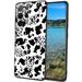 Compatible with Samsung Galaxy S21 Ultra Phone Case Cow-Print-Abstract-Art-Black-White-Pink-Cute6 Case Men Women Flexible Silicone Shockproof Case for Samsung Galaxy S21 Ultra