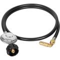 5ft Propane Adapter Hose with Regulator for Blackstone 17 and 22 Inch Table Griddle with 90-Degree Elbow Adapter 3/8 Female Flare