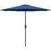 Simple Deluxe 9ft Outdoor Market Table Patio Umbrella with Button Tilt Crank and 8 Sturdy Ribs for Garden Blue