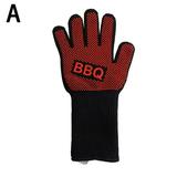 1 PAIR SILICONE Heat Resistant Grill Cooking Oven Gloves BBQ Mitt Fireproof~ I4X0