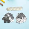 100 Set Blank Button Badges DIY Pin Buttons Supplies Heart Shape Button Maker Button Part Badge Clear Mylar for Badge Making