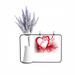 White Red Hearts Flowers Valentine s Day Artificial Lavender Flower Vase Bottle Card