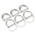 Double D Ring Buckles 6pcs 25mm(0.98 ) Metal Adjustable D Rings Silver Tone