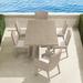 Palermo 7-pc. Rectangle Dining Set in Dove Finish - Air Blue with Natural Piping - Frontgate