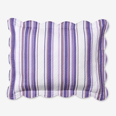 Florence Sham by BrylaneHome in Lilac Stripe (Size STAND) Pillow