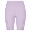 Stoffhose URBAN CLASSICS "Urban Classics Damen Ladies High Waist Tech Mesh Cycle Shorts", Damen, Gr. S, US-Größen, lila, 80% Polyimid, 20% Elasthan, unifarben, skinny fit, Hosen