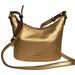 Michael Kors Bags | Michael Kors Lupita Med Metallic Leather Messenger | Color: Gold | Size: W 10'' X H 7 1/4'' X D 4 1/4''