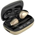 Open Ear Headphones Bluetooth True Wireless Open Earbuds for iPhone Android Mini Open Ear Buds for Running with Mic Workout Headphones Cycling Sport Earphones Earbuds for Small Ear Canals- Gold